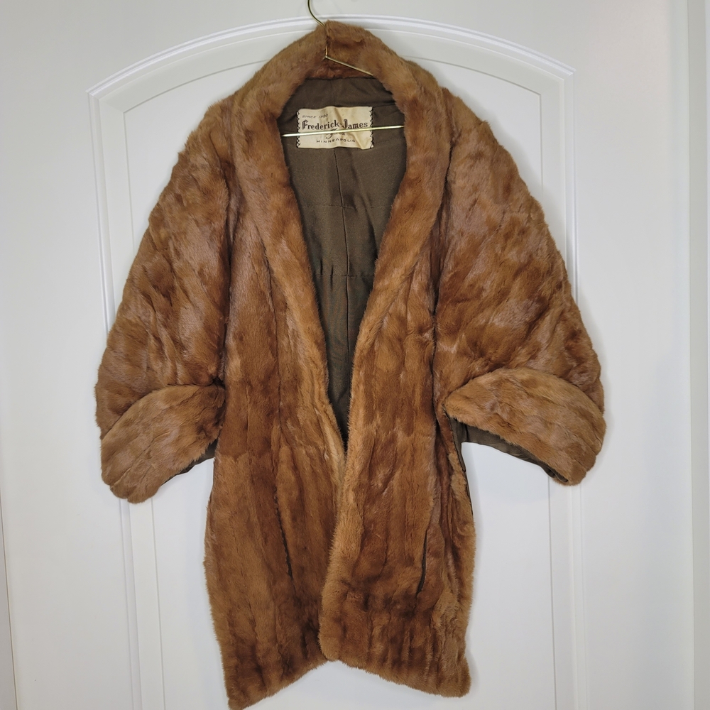 Vintage-Style Brown Faux Fur Pea Coat - Luxurious Plush Outerwear